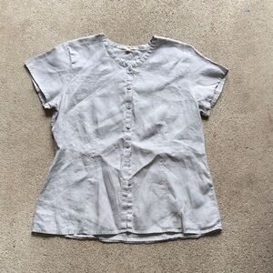 Eileen Fisher 100% Organic Linen Shirt